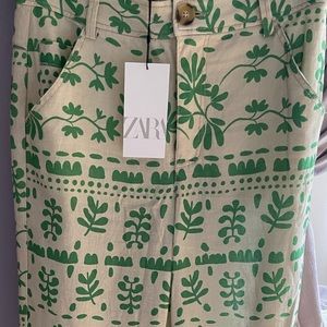 Zara linen Printed pants